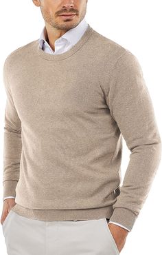 Men's Crew Neck Camel Casual Knitted Pullover Sweater Imported Cotton knitted Pull on closure Do not Bleach Brand Size Dress Bust Waist Hip XS 0-2 31-32.5'' 23-24'' 31-34" S 4--6 33-35'' 25-26'' 35-37" M 8--10 35-36'' 27-28'' 38-39" L 12--14 38-40'' 29-31'' 40-42" XL 14-16 40-42'' 33.5-36'' 44-46" 2XL 18-20 42-44'' 37-40'' 47-50" 3XL 22-24 44-46'' 41-46'' 51-55" 4XL 26-28 46-48'' 47-50'' 56-60" Casual Camel Long Sleeve Sweater, Casual Long Sleeve Camel Sweater, Beige Crew Neck Polo Sweater, Sweater Outfits Men, Beige Pullover, Winter Pullover, Knit Sweatshirt, Beige Sweater, Knitted Pullover Sweaters