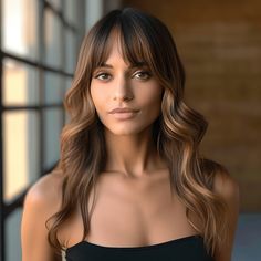 39 Cute Curtain Bangs Hair Ideas Trending Right Now Curtain Bangs With Balayage, Bangs With Balayage, Rustic Wedding Hairstyles