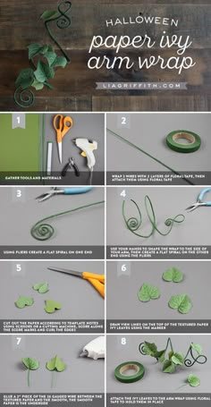 instructions to make paper ivys for st patrick's day