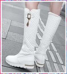 Winter Shoes High Boots - Never lose this opportunity to get what you need - buy NOW and have what you want and deserve! Bucket Boots, Knee High Boots Leather, Casual Shoes Winter, Square Heels, Basic Boots, Pu Boots, Winter Leather Boots, Genuine Leather Boots, Heels Fashion