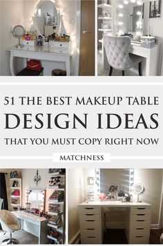 the best makeup table design ideas that you must copy right now