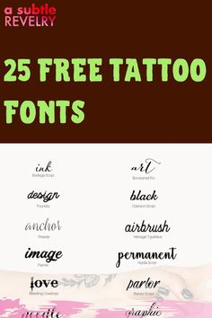 the 25 free tattoo font styles