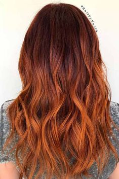 Auburn Hair Copper, Auburn Hair Balayage, Cheveux Oranges, Best Ombre Hair, The Right Hairstyles, Reverse Ombre, Highlight Hair, Ombre Highlights, Ginger Hair Color