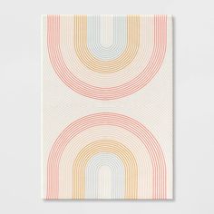 a square paper with an abstract design on the top and bottom, in pastel colors