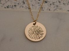 "Copy and paste into your browser, get 15% off ➔ https://bit.ly/VD15OFF Half daisy, half wildflower this gold filled necklace design creates the perfect unique jewelry piece for anyone who loves being out in nature. DETAILS: -One necklace -Each necklace is hand stamped -15mm 14/20 gold filled coin charm -14k Gold Filled chain in the length of your choice -Spring ring clasp You will receive one hand-stamped 14k gold filled charm necklace, in the length of your choice. **Every item is handmade, th Nature Details, Chain Ring Gold, Best Friend Birthday Gift, Friend Birthday Gift, Steel Stamp, Floral Jewelry, Birthday Gifts For Best Friend, Necklace Design, Mother Birthday Gifts