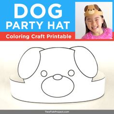 the dog party hat is made from paper