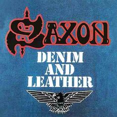 the cover to saxon's denim and leather album, with an eagle on it