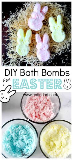 Easter Bath Bomb Recipe - Red Ted Art - Kids Crafts Bath Bomb Ingredients, Diy Hanging Shelves, Wine Bottle Diy Crafts, Wine Bottle Diy, Mason Jar Lighting