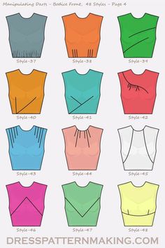 an image of different types of tops