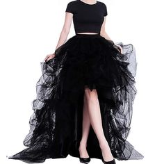 Season:All Seasons; Gender:Women's; What's in the box:Skirt; Types:Cosplay Costume,Tutu,Tulle Skirt; Holiday:Halloween,Carnival; Style:Retro Vintage,Punk  Gothic,Victorian; Occasion:Party; Material:Polyester; Age Group:Adults'; Listing Date:08/30/2023 High Low Tulle Skirt, Fairy Princess Costume, Tule Rok, Gonna In Tulle, Tiered Tulle Skirt, Gothic Skirt, Gothic Bride, Puffy Skirt, Tulle Tutu Skirt