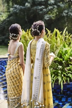 We embrace the season of love and life with hues of marigolds and sunflowers.... Summer is incomplete with a sun-kissed yellow, isn't it? #summer #Indian Colour Hairstyles, Anita Dongre, Modern Saree, Desi Clothes, Indian Couture, Hairstyles Wedding, Desi Style, Indian Dress