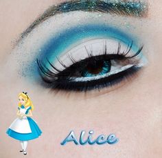 Disney Princess Eyes, Carnaval Make-up, Disney Eye Makeup, Disney Inspired Makeup, Alice In Wonderland Makeup, Disney Princess Makeup, Disney Eyes, Wonderland Makeup, Fantasy Make-up