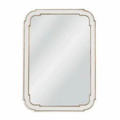 Sasha 48 Rectangle White Lacquer Wall Mirror Wall Mirrors LOOMLAN By Bassett Mirror Lacquered Walls, Best Wall, Mirrored Furniture, Wall Mirrors, Cool Walls, Silver Leaf, Main Colors, Wall Mirror, Online Furniture