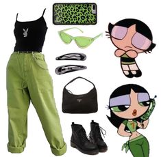 Powerpuff Outfit Ideas, Powerpuff Outfit, Powerpuff Girls Him, Power Puff Costume, Powerpuff Girls Halloween Costume, Buttercup Powerpuff, Powerpuff Kızları, Powerpuff Girls Costume, Disney Bound Outfits Casual