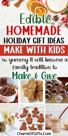 homemade holiday gift ideas for kids to make with the family and give them as gifts