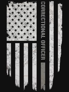 an american flag with grungy paint and the words congratulations officer written on it