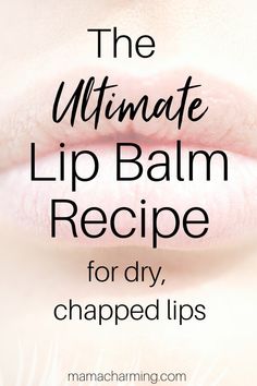 This is the ultimate lip balm recipe for dry, chapped lips. Your lips will be super soft all day! Organic Lotion, Face Mapping, Natural Beauty Recipes, Slow Aging, Forehead Wrinkles