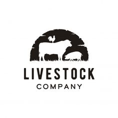 the logo for livestock company with an image of a cow and calf in the background