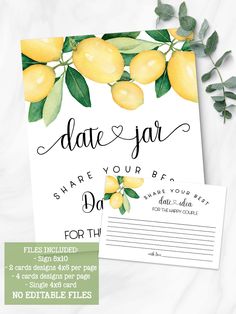 lemons and leaves are the perfect wedding stationery