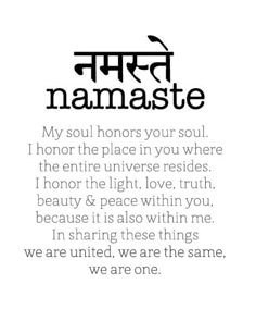 a poem written in the language namaste