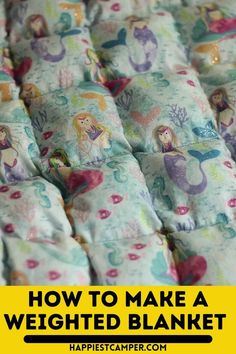 how to make a weighted blanket with mermaids and seahorses on the sheets