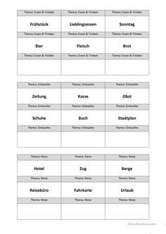 a table that has different types of words and numbers in each language, as well as the