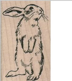 a rubber stamp with an image of a rabbit