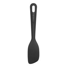 a black spatula on a white background