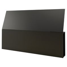 a black shelf that is on top of a white wall