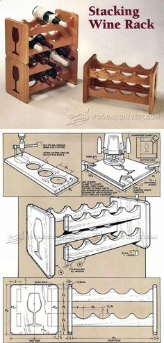 the instructions to make a wine rack