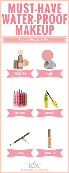 Must-Have Waterproof Makeup For Summer, a tried and true list Water Proof Makeup, Makeup For Summer, Beach Makeup, Pmd Beauty, Waterproof Makeup, Summer Makeup