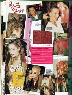 an article in the magazine about hair and makeup