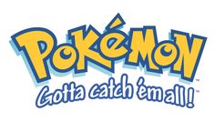 the logo for pokemon origins i choose you, which is in blue and yellow letters