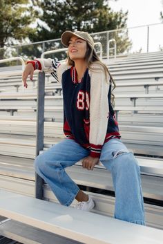 This sporty retro cardigan features a zip front + a letterman design. Perfect for those of us going back to school this year! A chunky knit and oversized fit give this cardi a cool girl look that you'll love this fall! ribbed hemlines patch pockets // paired with the wilder ribbed tank, trey mid rise skater jeans, + vans coming soon! Sporty Outerwear For Game Day In Fall, Fall Varsity Jacket For Campus, Sporty Fall Outerwear For Game Day, Oversized Retro Varsity Jacket For College, Trendy Winter Varsity Jacket For Campus, Trendy Varsity Jacket For Winter Campus, Sporty Fall Varsity Jacket, Winter Varsity Jacket In College Style For Campus, Varsity Style Jacket For Winter On Campus