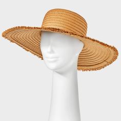 Elevate your stylish sunny-day looks by wearing the Paper Braid Wide Brim Floppy Hat with Fringe Details from Shade & Shore™. This woven hat showcases a woven design and features classic fringe detailing. Designed with a pull-on style, this paper braid hat helps keep your eyes shielded from the sun with its wide brim. Shade & Shore™: Found exclusively at Target. Casual Bucket Hat For Beach And Kentucky Derby, Casual Bucket Hat For Vacation And Kentucky Derby, Brown Curved Brim Sun Hat For Spring, Spring Brown Sun Hat With Curved Brim, Trendy Sun Hat With Short Brim For Sunbathing, Trendy Sun Hat For Sunbathing With Short Brim, Brimmed Sun Hat For Kentucky Derby Day Out, Summer Boater Hat With Wide Brim For Picnic, Summer Panama Hat With Flat Brim For Picnic