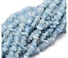 the beads are light blue in color