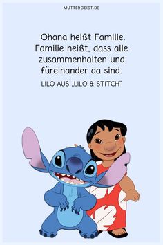 an image of a cartoon character with the caption, ohana heft family