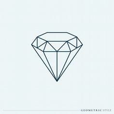 a line drawing of a diamond