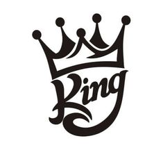 the word ring with a crown on it's head is shown in black and white