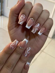 Aesthetic Nails Acrylic Summer, Aesthetic Nails Acrylic, Nails Acrylic Summer, Trends Nails, Aesthetic Nails, Nails Aesthetic, Holiday Nail