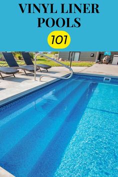 an above ground swimming pool with text overlay that reads how to install vinyl liner pools