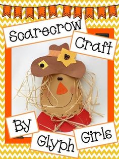 The Glyph Girls have created a super simple, super fun scarecrow craft for Fall! Easy enough for Kindergarten but delightful for older kids as well. Double the head and make a book! Patterns, writing ideas, and book suggestions included. Just what you need for your Autumn Bulletin Board or Open House! Autumn Bulletin Board, Scarecrow Craft, Scarecrow Crafts, Girls Teacher, Fall Clip Art, Make A Book, Fall Art Projects, Fall Kindergarten, Fall Scarecrows