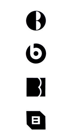 the letters b, c, and d are shown in black on white