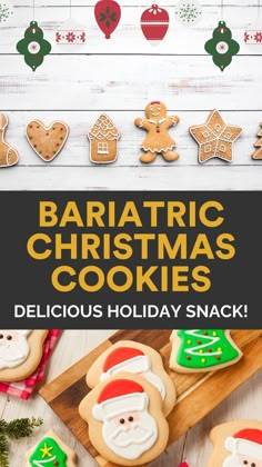 Indulge guilt-free this holiday season with our 15 irresistible Bariatric Christmas Cookies! Savor the festive flavors without compromising your health goals. Light on calories, sugar-free, and specially crafted for a bariatric diet. Take a look at this post to share the joy and deliciousness with loved ones! Bariatric Christmas Cookies, Bariatric Holiday Recipes, Bariatric Liquid Diet Post Op, Gastric Bypass Shopping List, Bariatric Recipes Gastric Bypass High Protein Meals, Bariatric Sleeve Surgery Must Haves, Protein Diet Plan, Best Diet Foods, Bariatric Diet