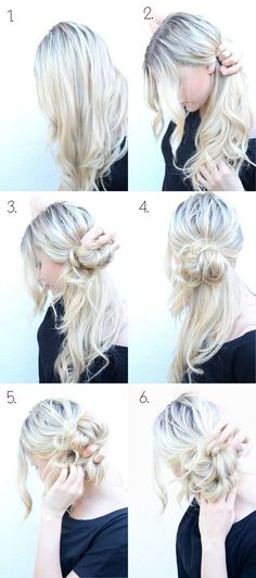 Messy Side Bun Updo | 5 Messy Updos for Long Hair, check it out at http://makeuptutorials.com/updos-for-long-hair-makeup-tutorials Easy Updo Hairstyles Tutorials, Updo Hairstyles Tutorials, Side Bun Hairstyles, Side Bun, Easy Updo Hairstyles, Hair Bun Tutorial, Tutorial Diy, Messy Hairstyles