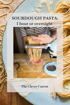 a person is making pasta on a table