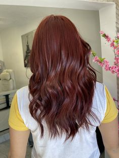 Dark Auburn Hair Short, Copper Mahogany Hair Color, Heatless Hairstyles For Long Hair, Long Hair Transformation, Down Ponytail, Dark Ginger Hair, Hairstyles For Long Hair Easy, Copper Brown Hair Color, Ponytail Ideas