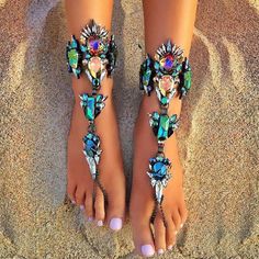 Item specifics Brand Name:WCL Item Type:Anklets Fine or Fashion:Fashion Gender:Women Style:Trendy Material:Acrylic Length:33+9cm Metals Type:Zinc Alloy Shape\pa Kat Diy, Australia Beach, Fashion Snoops, Leg Chain, Beach Anklets, Boho Crystal