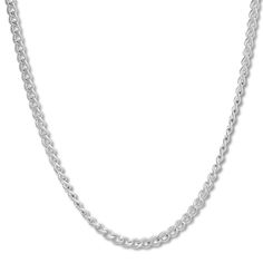 Crafted of versatile stainless steel, this men's curb chain necklace is 22 inches in length and fastens with a lobster clasp. The chain is approximately 2mm wide. Kay Jewelers Necklaces, Jewelry Advice, Curb Chain Necklace, Stainless Steel Polish, Kay Jewelers, White Necklace, Accessories Jewelry Necklace, Chains For Men, Curb Chain