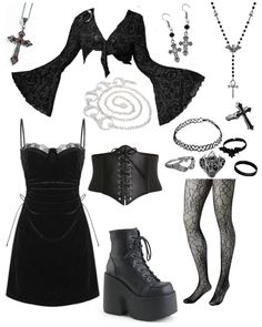 Goth Trendy Outfits, Royal Goth Outfits, Goth Outfit Halloween, Fancy Goth Aesthetic, 90s Gothic Outfits, Spooky Cute Outfits, Gothic Clothing Ideas, Vampire Asethic Outfits, Dracula Inspired Outfits